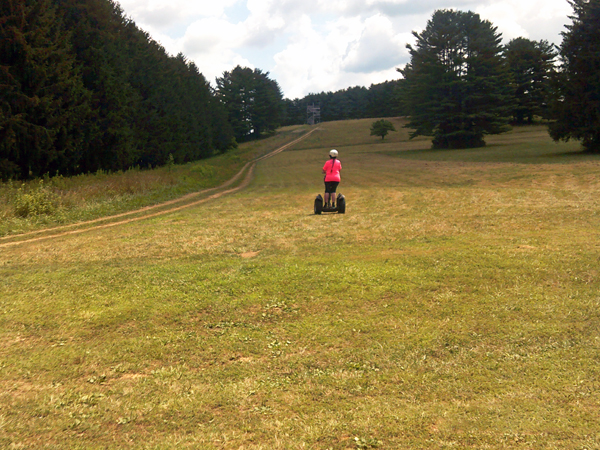 Karen Duquette near the big hill